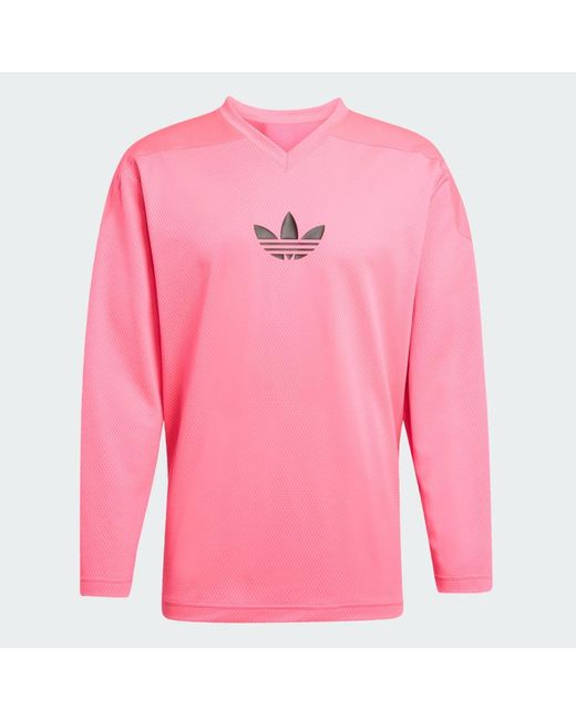 Adidas Pink Adicolor Mesh Long Sleeve for men