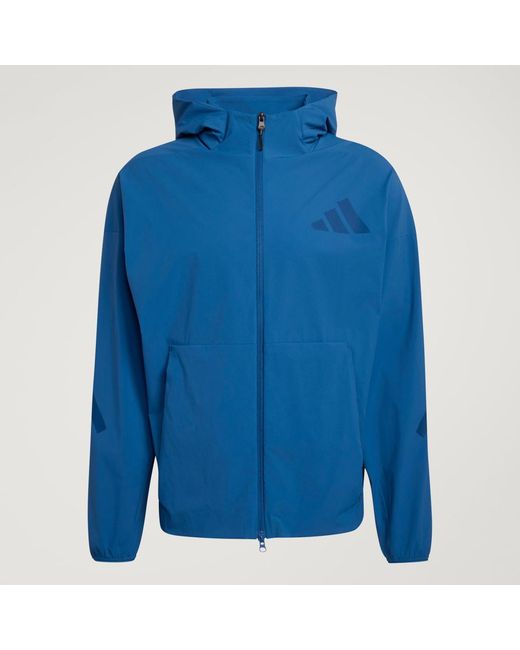 Adidas Blue Z.N.E. Woven Track Top for men