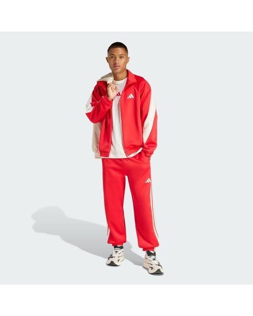 Adidas Red Lifestyle Stadium Track Pants Ke9573 for men