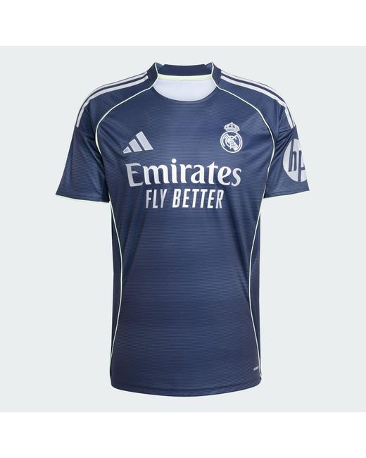 Adidas Blue Real Madrid Away Jersey 25/26 for men