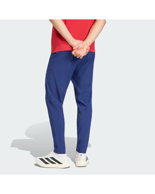 Adidas Blue Spain Tiro Travel Tracksuit Bottoms for men