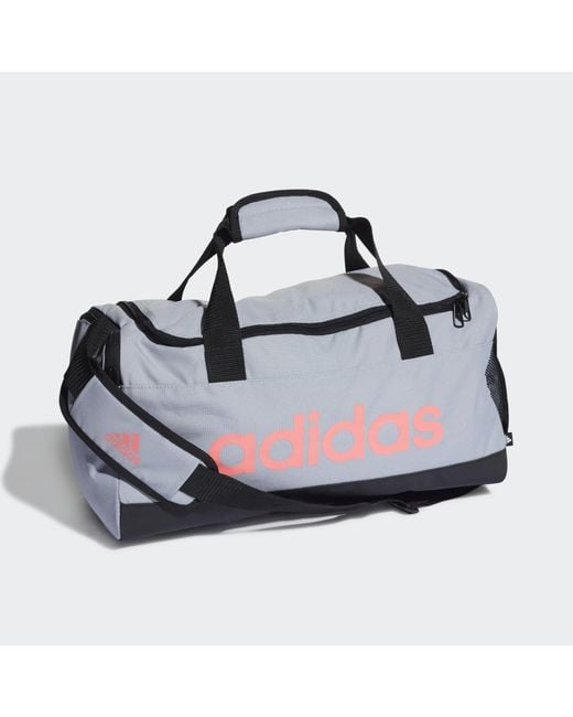 Adidas Blue Essentials Logo Duffel Bag Extra Small