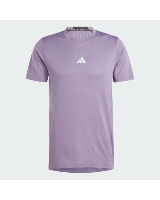 T-shirt Designed for Training HIIT Workout HEAT.RDY di Adidas in Purple da Uomo