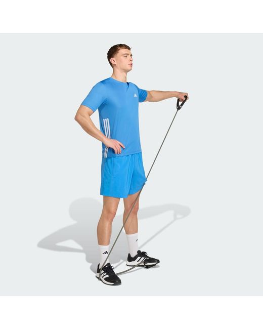 Adidas Blue Workout Essentials Base Woven Short for men
