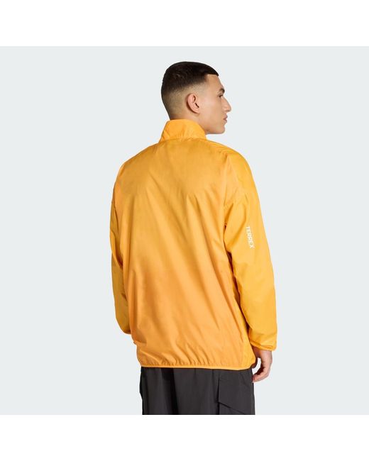 Adidas Orange Terrex Multi Clima365 Windweave Jacket for men