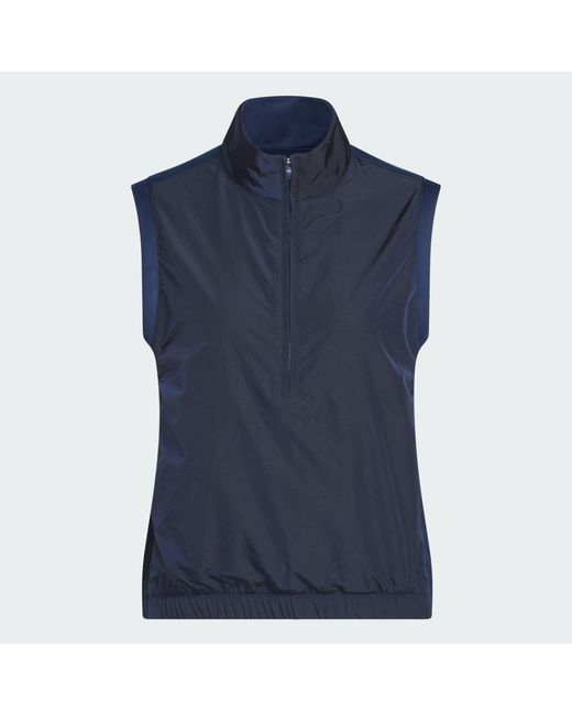 Adidas Blue Beyond The Course Climawarm Half-Zip Loose Vest
