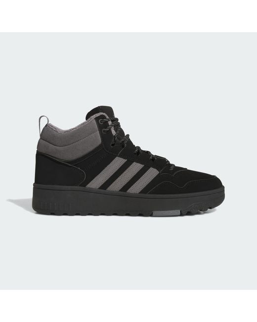 Adidas Black Hoops 4.0 Mid Shoes