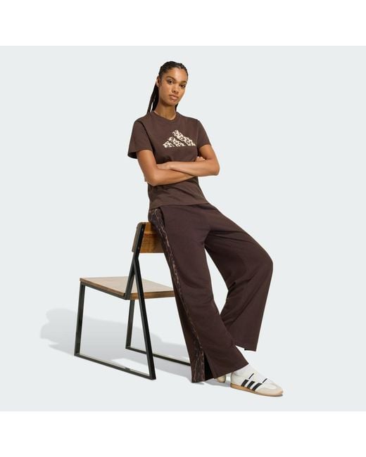 Adidas Brown Animal Graphic T-Shirt