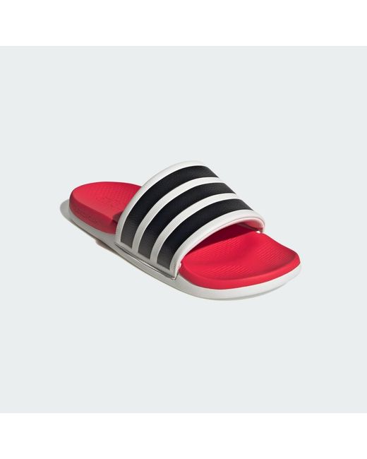 Adidas Red Adilette Comfort 2.0 Slides