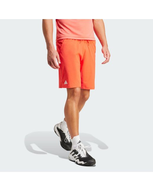 Adidas Orange Tennis Ergo Shorts for men