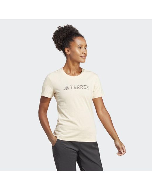T-shirt Terrex Classic Logo di Adidas in Natural