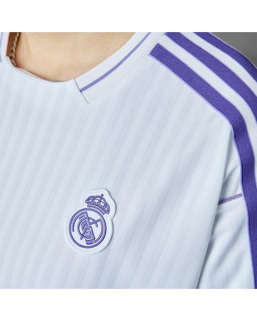 Adidas White Real Madrid Terrace Icons Jersey (Gender Neutral)