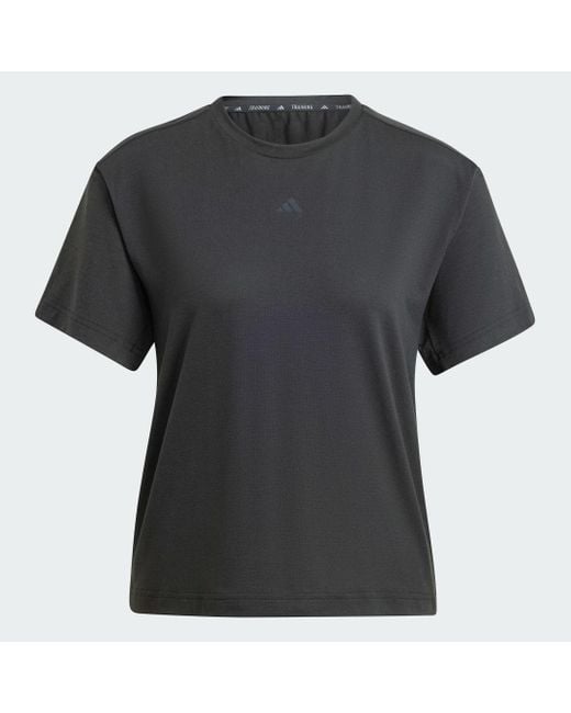 Adidas Black Cutout Back Workout T-Shirt