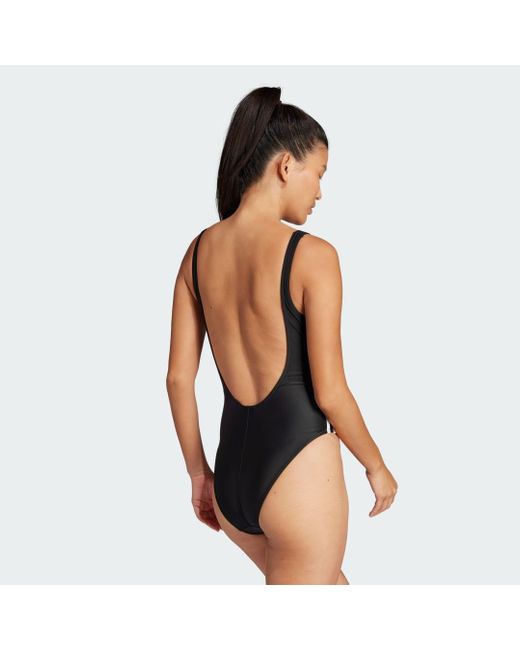 Adidas Black Adicolor 3-Stripes Swimsuit