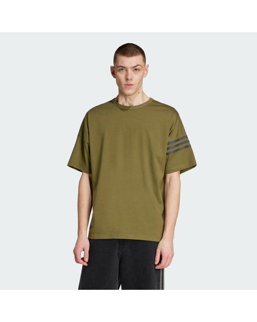 Adidas Originals Green Neuclassics Tee for men