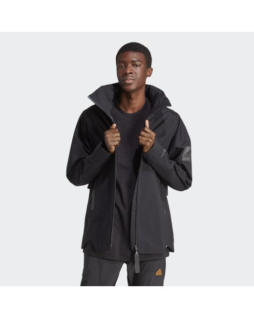 Giacca MYSHELTER RAIN.RDY di Adidas in Black da Uomo