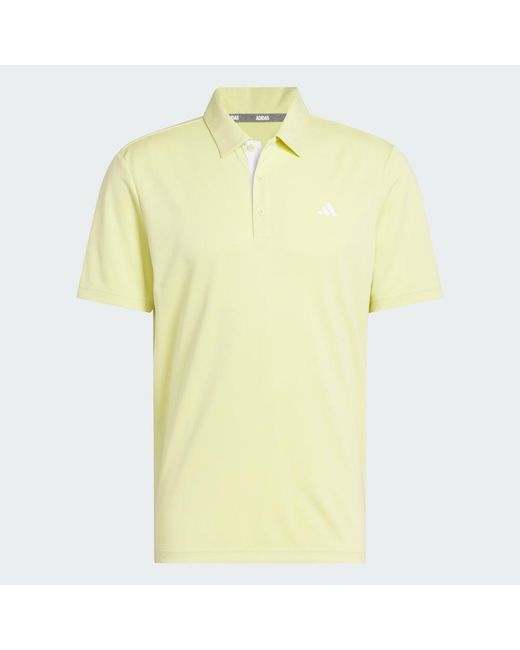 Adidas Yellow Drive Heather Golf Polo Shirt for men
