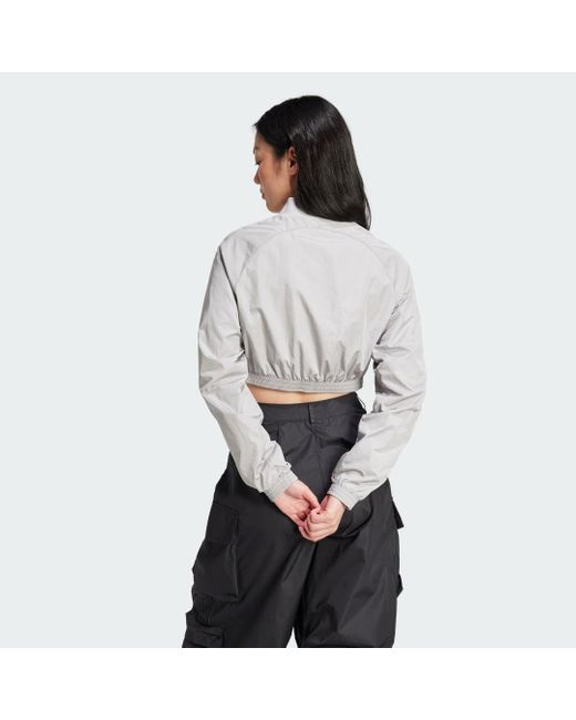 Adidas Gray Adicolor Teamgeist Cropped Originals Jacke