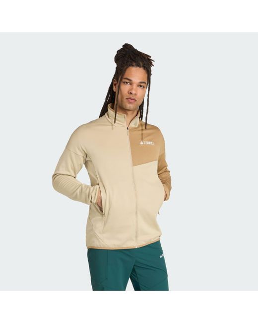 Giacca Terrex Xperior Climawarm Light Fleece di Adidas in Natural da Uomo