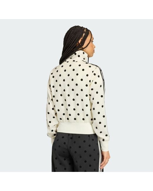 Adidas Black Satin Polka Dots Tt Track Top