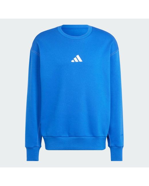 Sudadera All Szn Fleece Graphic Adidas de hombre de color Blue