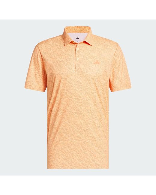 Adidas Gray Ultimate365 Feather Print Polo Shirt for men