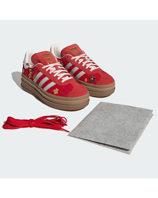 Adidas Red Gazelle Sneakers