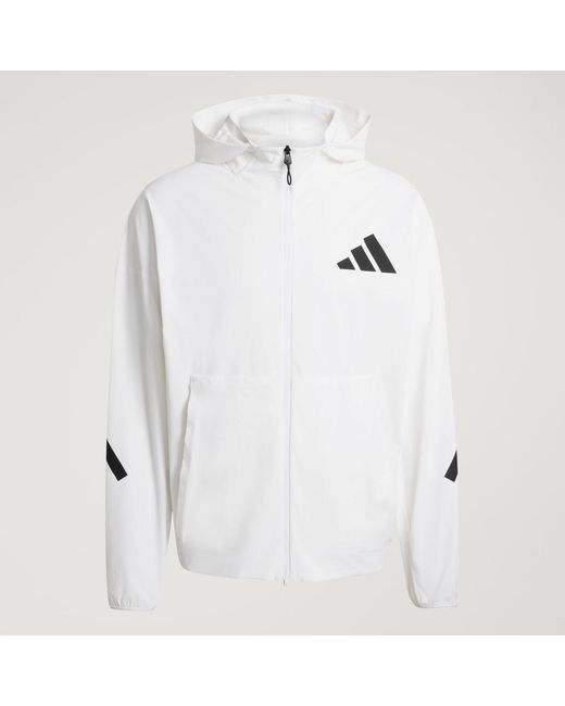 Adidas White Z.N.E. Woven Track Top for men