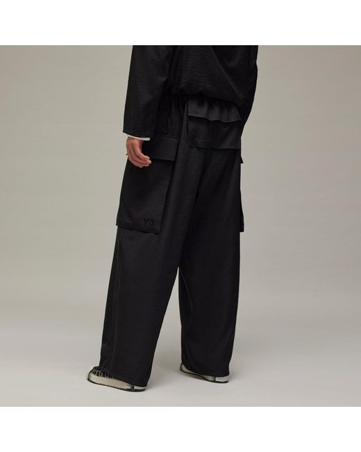 Adidas Black Y-3 Sport Uniform Cargo Trousers for men
