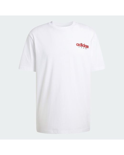 Adidas White Gfx T-Shirt for men