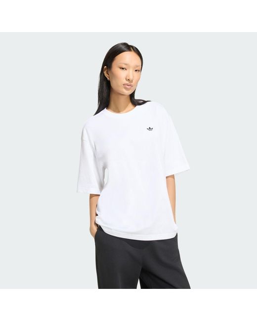Adidas White Essentials Boyfriend T-Shirt