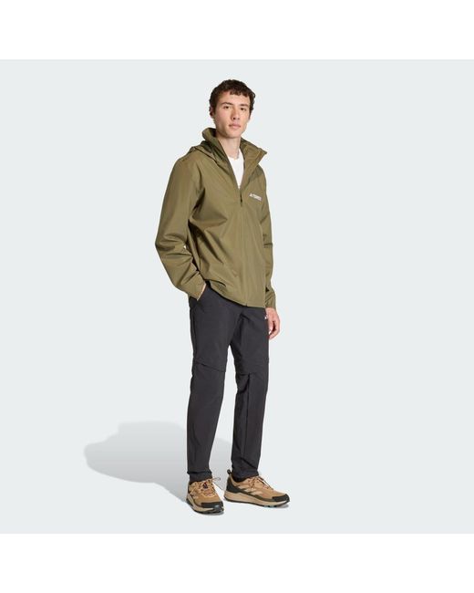 Adidas Green Multi Essentials 2L Rain Jacket for men