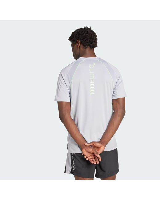 Adidas White Tech Apparel Climacool Tee for men