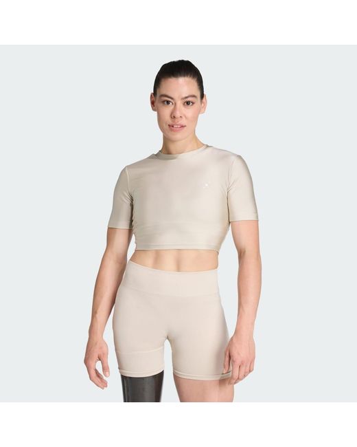 Adidas Natural Workout Essentials Tee Shine