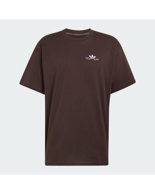 Adidas Brown Japanese Forg Graphic T-Shirt for men