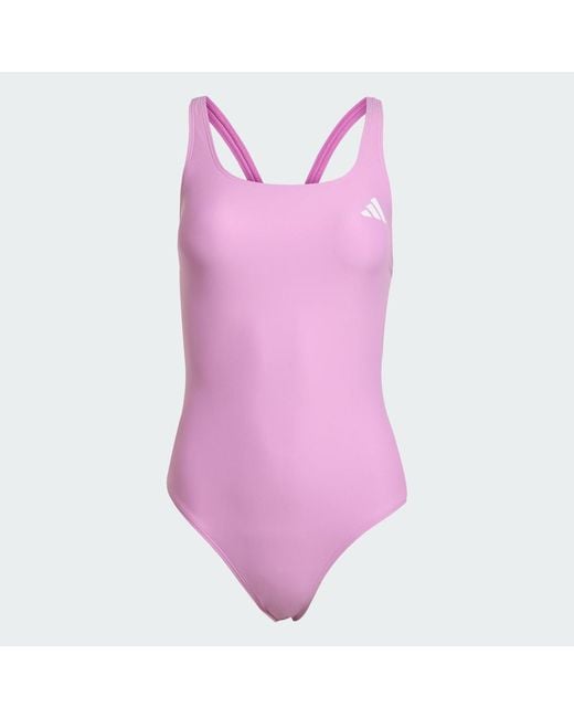 Adidas Originals Purple V-Back Swimsuit
