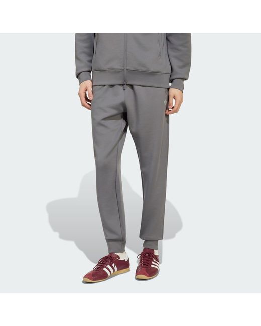 Adidas Gray Trefoil Essentials Spacer Track Tracksuit Bottoms for men