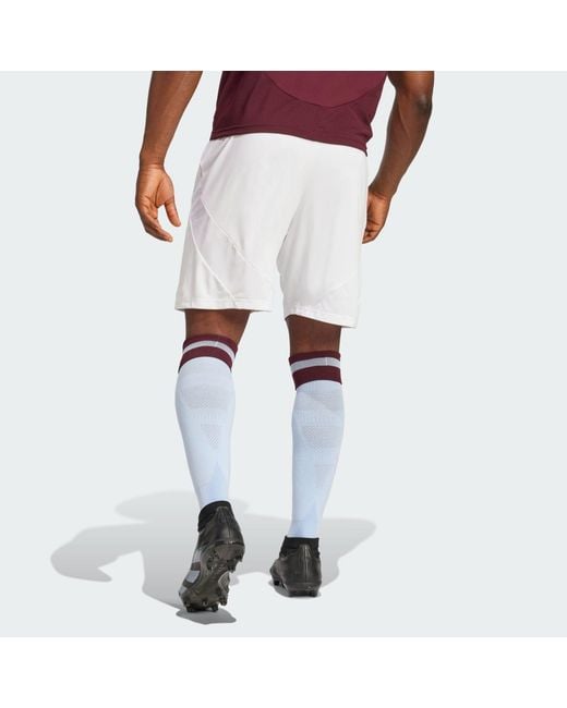 Adidas White Aston Villa Fc 24/25 Home Shorts for men