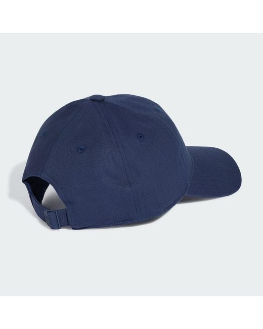 Adidas Blue Everyday Icons Cap With Tonal Metal Trefoil