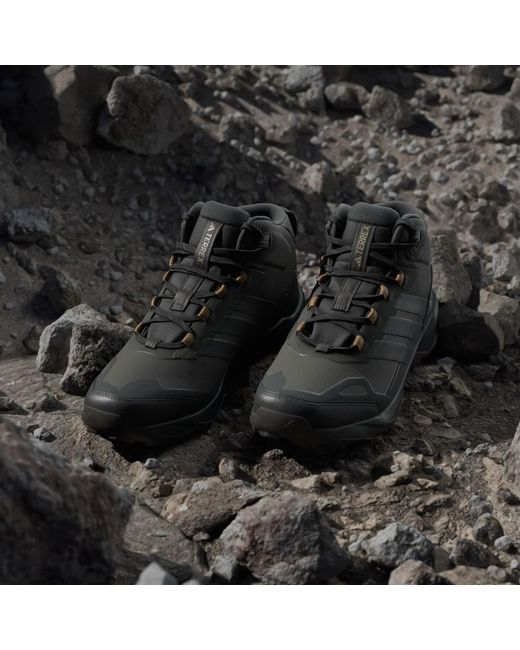 Adidas Black Terrex Skychaser Ax5 Mid Gore-Tex Hiking Shoes for men