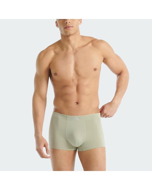 Adidas Green Active Micro Tech Trunk 3 Pack Underwear for men