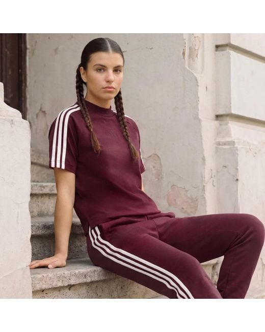 Adidas Red Kit 3-Stripes T-Shirt