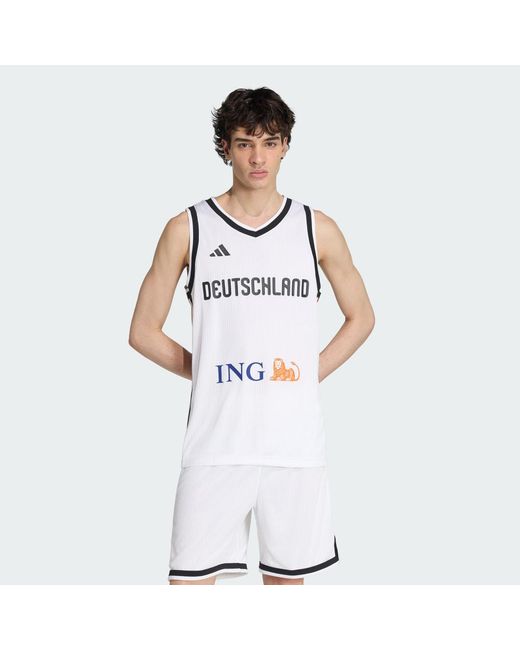 Adidas Gray Dbb Basketball Home Jersey for men
