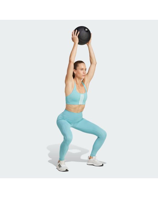 Leggings Optime Full-Length di Adidas in Blue