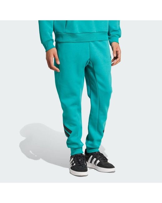 Adidas Blue Future Icons 3-Stripes Tracksuit Bottoms for men