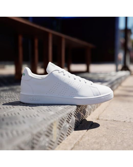 Adidas White Advantage Base Shoes