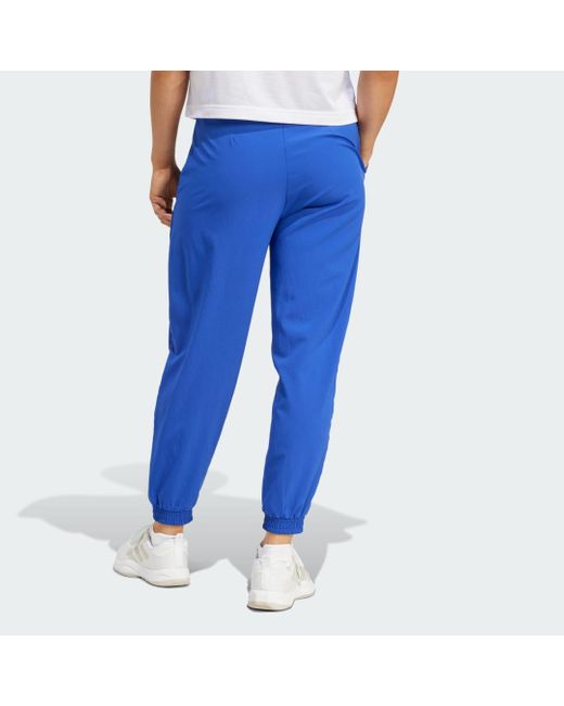 Adidas Blue Aeroready Train Essentials Minimal Branding Woven Joggers