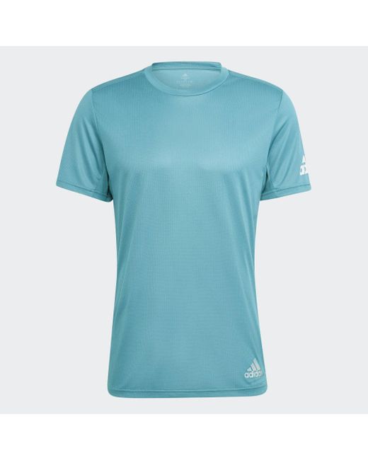 T-shirt Run It di Adidas in Blue da Uomo