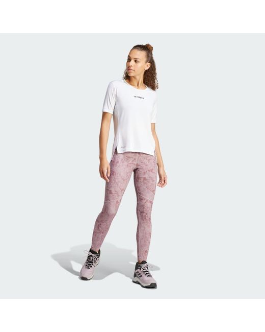 Adidas Pink Terrex Multi Allover Print Leggings