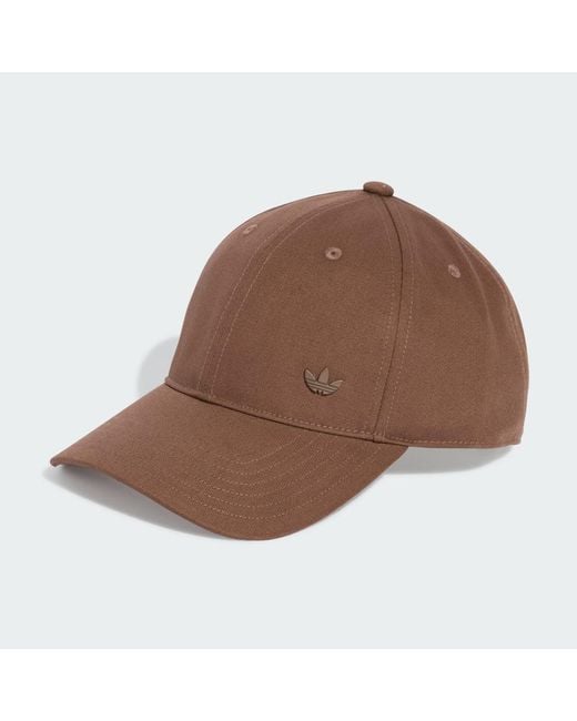 Adidas Brown Everyday Icons Cap With Tonal Metal Trefoil